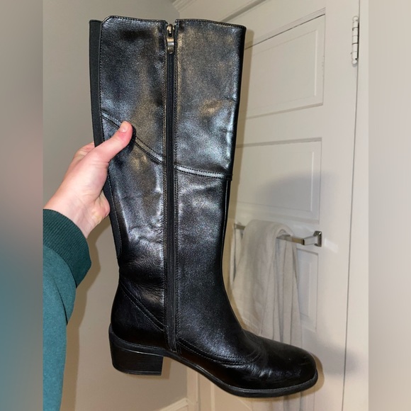 BLACK LEATHER BOOTS - Picture 4 of 5